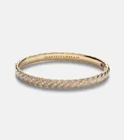 [David Yurman] David Yurman Sculpted Cable 18kt gold bangle with diamonds One Size gold
