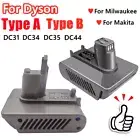 Battery Adapter for Makita for Milwaukee 18V to for Dyson DC31 DC44 DC35 DC34