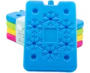Ice Pack for Lunch Box and Cooler, BPA Free, Reusable and Long Lasting, Slim and Lightweight Design for Kids, Set of 4, Fun & Colorful