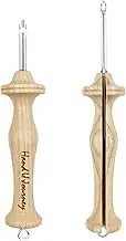 8# Fine & 10# Regular Size Beech Wood Handle Punch Needle Rug Hooking Tool Sets