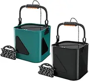 Fishing Bucket for Fish | Portable Live Bait Container | 11L Angling Container for Camping Swimming Barbecue, Angler Bait Storage Organizer