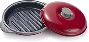 [MACONEE] Microwave Grill Pan | Griddle & Crisper Pan with Lid for Grilling, Browning, and Crisping Foods | Microwave Cookware for Grill Meat, Sandwich & Vegetable
