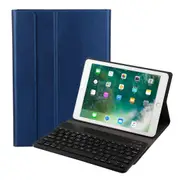 Bluetooth Keyboard & Leather Tablet Case For Ipad Air / Pro 9.7 Three Gear Angle Adjustment Magnetic Sleep Function Abs Brushed Texture Blue