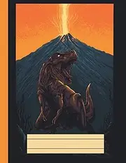 Primary Journal – Dinosaur: Dotted Midline and Picture Space | Grades K-2 School Exercise Book | 110 Story Pages – Black (Kids Dinosaur Era Composition Notebooks)