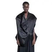 [COMME DES GARCONS] Sculptural Lady's Satin Blazer Black