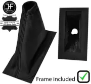 BLACK STITCH LEATHER HANDBRAKE GAITER + PLASTIC FRAME FITS TRIUMPH SPITFIRE MK4 (for: Triumph)