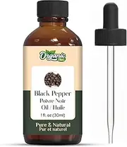 Organic Zing Black Pepper (Piper Nigrum) Oil | Pure & Natural Essential Oil for Skincare and Hair Care - 30ml/1.01fl oz