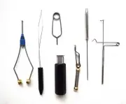 7+ FLY TYING TOOLS SET FREE SHIPPING Hair Stacker Bobbin Whiper Pliers threader