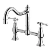 Nostalgia Exposed Sink Set Shepherds Crook - Phoenix NS135 CHR
