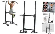 Power Tower Pull Up Bar Station, Free Standing Pull Up Rack Dip Station Black