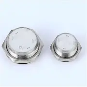 1pcs Electric Waterproof Power Led Light Momentary Mini Push Button Switch 12/16/19/22/25/30 mm Pressure Switches,Red Led 12mm Flat Head,12-24V,Momentary Silver