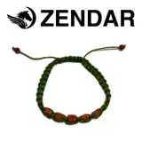 在飛比找遠傳friDay購物優惠-【ZENDAR】頂級天然紅珊瑚鼓形紅瑪瑙編織手鍊 綠色編織手