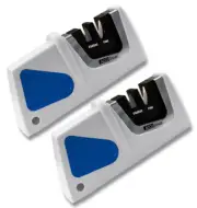 2 PACK AccuSharp Compact Pull-Through Sharpener Crossed Carbide And Ceramic Rods