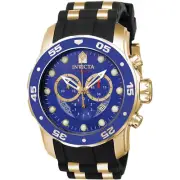 Invicta Mens Pro Diver Collection Chronograph Blue Dial Black 6983