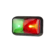 LED Autolamps Red Green Panel Light Marker Light 3 LED Lamp Bulk Box of 10