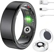Panngu Smart Ring Size 10 in Black Sleep Fitness Ring Smart Rings for Men Women 5 Days Battery Life Without Display IP68 Waterproof Compatible with iOS/Android