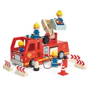 Tender Leaf Toys 28cm Fire Engine Truck Wooden Toy Play Set Kids/Children 3y+