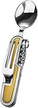 Camping Cutlery, Stainless Steel Travel Cutlery, Foldable Multi-Functional Flatware for Backpacking, RV Camping, Barbecue, Tailgating, Wilderness Survival