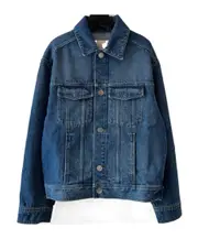 AMI Paris Logo Patch Denim Jacket S,XL,L,M Blue
