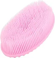 Baby Scalp Scrubber, Baby Bath Brush Newborn Hair Brush Silicone Baby Shampoo Brush Baby Hair Brush Newborn Scalp Brush Baby Head Scrubber for Babies (Pink)