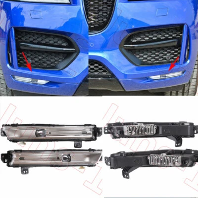 For Jaguar F-Pace E-Pace I-Pace A Pair LH+RH LED Dark Black Fog Light Assembly (for: Jaguar)