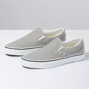 VANS CLASSICS SLIP-ON MEN'S SHOE DRIZZLE/TRUE WHITE SIZE MEN 5.5/WOMEN 7.0