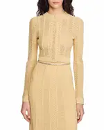 Sandro Pointelle Knit Cardigan