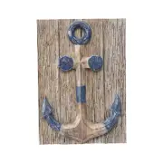 Handmade Marine Home Decor Ocean Sea Hand-carved Ship Anchor Coloured Wall Art