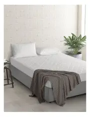 [Natural Home] Tencel Quilted Mattress Protector in White