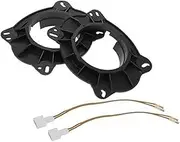 RIZIXE Speaker Spacer Ring Tweeter Speaker Spacer Adapter Car, for Toyota, Camry 2006-2017 Front Doors ABS Black with Audio Wiring Harness Waterproof Car Audio Spacer and Adapter Set