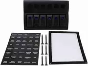XTevu 6 Gang Rocker Switch Panel, LED IP65 Waterproof for 12-24V Cars Trucks Boats SUV