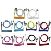 1.5M Coiled Type C Cable for Mechanical Keyboard Connector Personalized