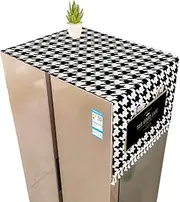 Washing Machine Cover Dust Oil Proof, Dryer Top Loader Cloth, with Side Storage Pockets, Kitchen Refrigerator Appliance Protector (Color : B, Size : 180 * 65cm)