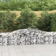 Arched Gabion Basket 400x50x60/80 cm Galvanised Iron vidaXL