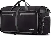 [Gonex] 60L Foldable Travel Duffel Bag Water & Tear Resistant, Black