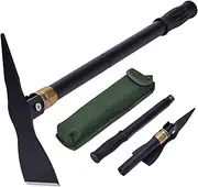 Foldable Survival Shovel Hoe – Digging Tool Kit, Survival Camping Shovel Gear | Compact Hoe Pickaxe Shovel, Durable Bushcraft Tool Set for Outdoor Hiking, Gardening, and Travel
