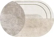 Oval Area Rugs Living Room, Balcony, Bedroom, Kitchen Floor Decor, Easy to Clean Bedside Non-Slip Large Carpet, 90x160cm Washable 60x90cm Small(3.3ft×5.2ft/100×160cm)