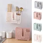 Punch-free Chopstick Drying Rack Plastic Tableware Storage Shelf for Kitchen