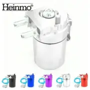 Aluminum Oil Catch Can Kit Reservoir Tank Engine Silver Polish Baffled Universal (for: Honda Civic)