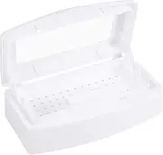 Filfeel Nail Art Tool Sterilizer Tray, Storage & Sterilization Box Disinfection Container Manicure Salon Clean Tools Used with Alcohol or Disinfectant (not Included in The Product)