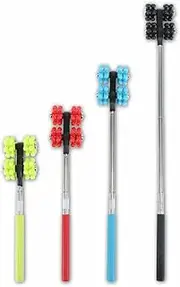 TooToo Massage Rollers Extendable Lightweight Compact 24cm - 46cm Lightweight Muscle Roller Stick with Adjustable Length, Multi-Node Rotating Heads & Anti-Slip Grip