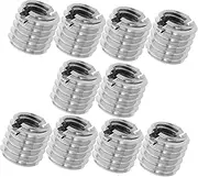 Thread Repair Kit 10 Pcs Stainless Steel Inserts Cylindrical Coiled Thread Sleeves for Lamp Equipment