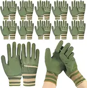 Gardening Gloves,Non-Slip Work Gloves 12 Pairs - Safe Multifunctional Protection Gauntlet, Thickened Labor Working Accessories for Men Women