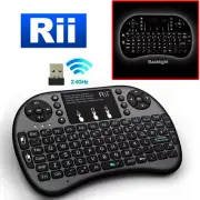 NEW Rii i8+ 2.4GHz Mini Wireless Backlit Keyboard w/ Mouse PC Smart TV