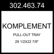 IKEA KOMPLEMENT Pull-out Tray White 29 1/2x22 7/8" 302.463.74