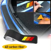 Carbon Fiber Rear Bumper Sticker Guard Kit Trunk Trim Protector Cover For Toyota