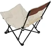 Portable Folding Beach Chair Comfortable Support Lightweight Reclining Back Chair for Camping Patio Outdoor, Stable Support for Comfortable Sitting and Reclining, Suitable Beach and Patio (Ivory)