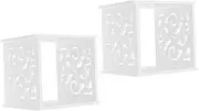 Zerodeko 2pcs Quality Decorative Wall Shelf Floating Shelves for Wall Bookshelf Decor No Drill Required Perfect for Home (s Grid)