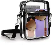 Clear Bag Stadium Approved,PVC Clear Crossbody purse for Stadium Concerts Festivals, Transparent
