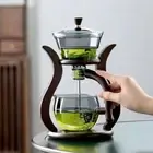 With Infuser Glass Semi Automatic Drip Teapot Set Teacup Set Home